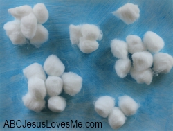 Cotton Ball Clouds Craft